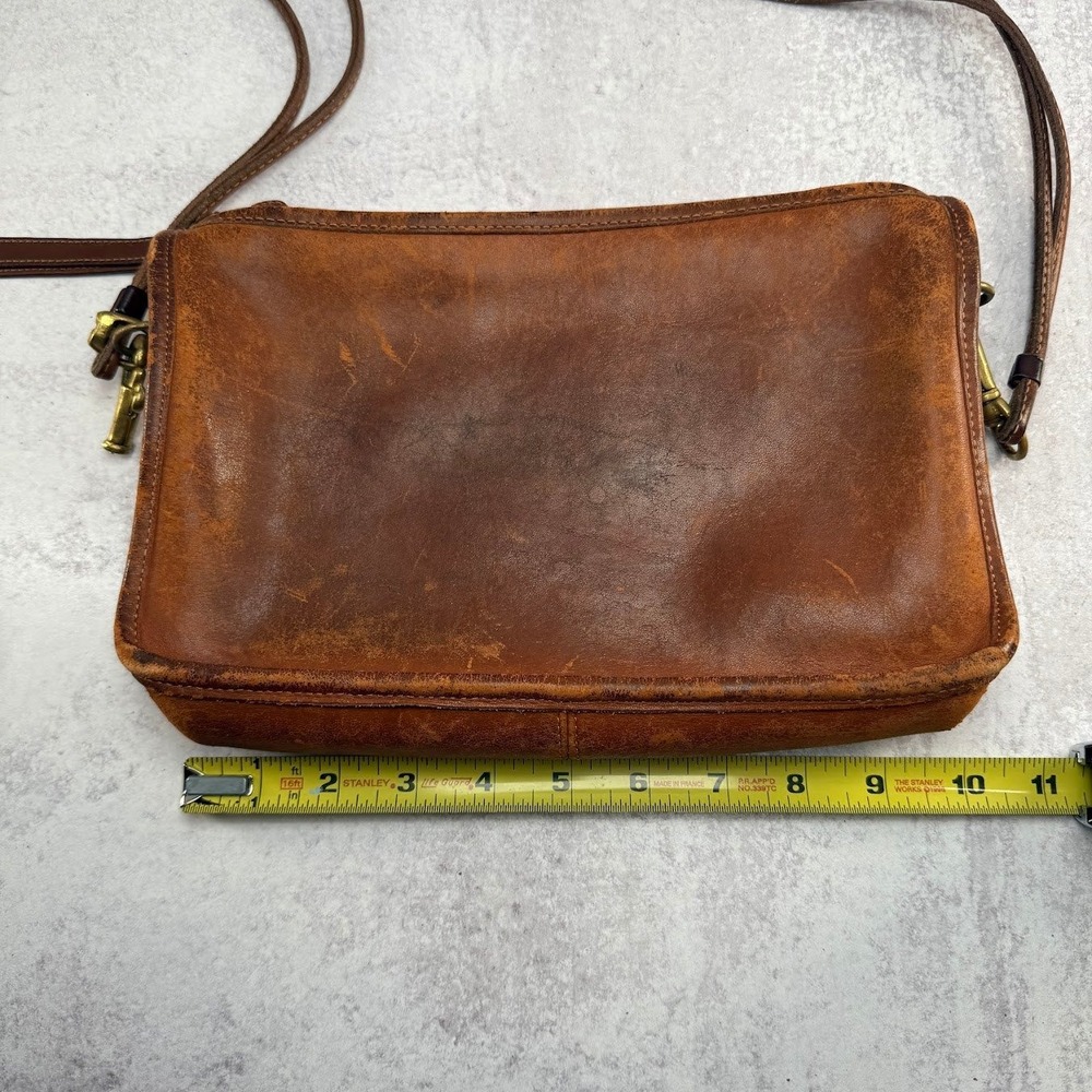 Vintage 1970s Coach Leatherware Leather Convertible Bag British Tan Made in USA - Picture 4 of 14